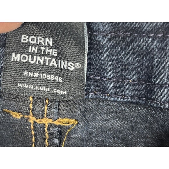 Kuhl Legendary Straight Jeans Hiking Outdoor Born in the Mountains Blue Size 4S - Picture 9 of 14
